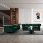 Kαναπές τριθέσιος τ. Chesterfield pakoworld pu κυπαρισσί 203x84x67εκ - Image 2