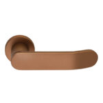 Πόμολα Πόρτας με Στρογγυλή Ροζέτα Copper Aged Ζωγομετάλ 2811