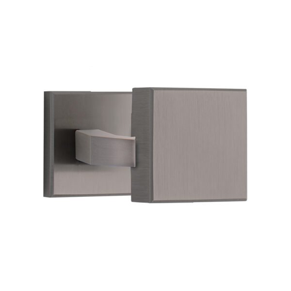 Πόμολα Πόρτας με Τετράγωνη Ροζέτα Graphite Smoked Ζωγομετάλ 3016
