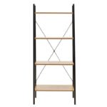 Βιβλιοθήκη- Ραφιέρα Ramon pakoworld φυσικό-μαύρο 60x23x145,5εκ - Image 3
