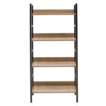 Βιβλιοθήκη- Ραφιέρα Ramon pakoworld φυσικό-μαύρο 60x28x125,5εκ - Image 3