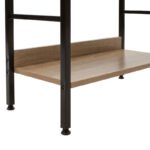 Βιβλιοθήκη- Ραφιέρα Ramon pakoworld φυσικό-μαύρο 60x28x125,5εκ - Image 5