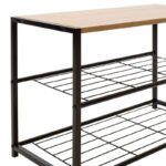 Παπουτσοθήκη Ramon pakoworld 6 ζευγών φυσικό-μαύρο 63x30x43εκ - Image 4