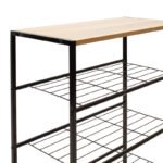 Παπουτσοθήκη Ramon pakoworld 12 ζευγών φυσικό-μαύρο 63x30x83εκ - Image 4