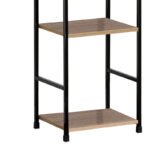 Βιβλιοθήκη Azuel pakoworld φυσικό-μαύρο μέταλλο 29x23.5x144εκ - Image 4