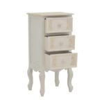 Κομοδίνο Pazlen Inart mdf σε λευκή αντικέ απόχρωση 40x34.5x82εκ - Image 3