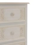 Κομοδίνο Pazlen Inart mdf σε λευκή αντικέ απόχρωση 40x34.5x82εκ - Image 5