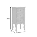 Κομοδίνο Pazlen Inart mdf σε λευκή αντικέ απόχρωση 40x34.5x82εκ - Image 6