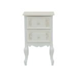 Κομοδίνο Pazlen Inart mdf σε λευκή αντικέ απόχρωση 40x45x65εκ - Image 2