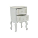 Κομοδίνο Pazlen Inart mdf σε λευκή αντικέ απόχρωση 40x45x65εκ - Image 3