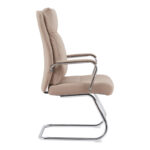 Καρέκλα επισκέπτη Siquel I pakoworld pu σε cappuccino απόχρωση 58x62x105εκ - Image 3