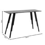 Κονσόλα Lifo pakoworld MDF ανθρακί cement-μαύρο 120x40x75εκ - Image 5
