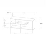 Έπιπλο τηλεόρασης Waldo pakoworld φυσικό μελαμίνης 100x29,5x40εκ - Image 4