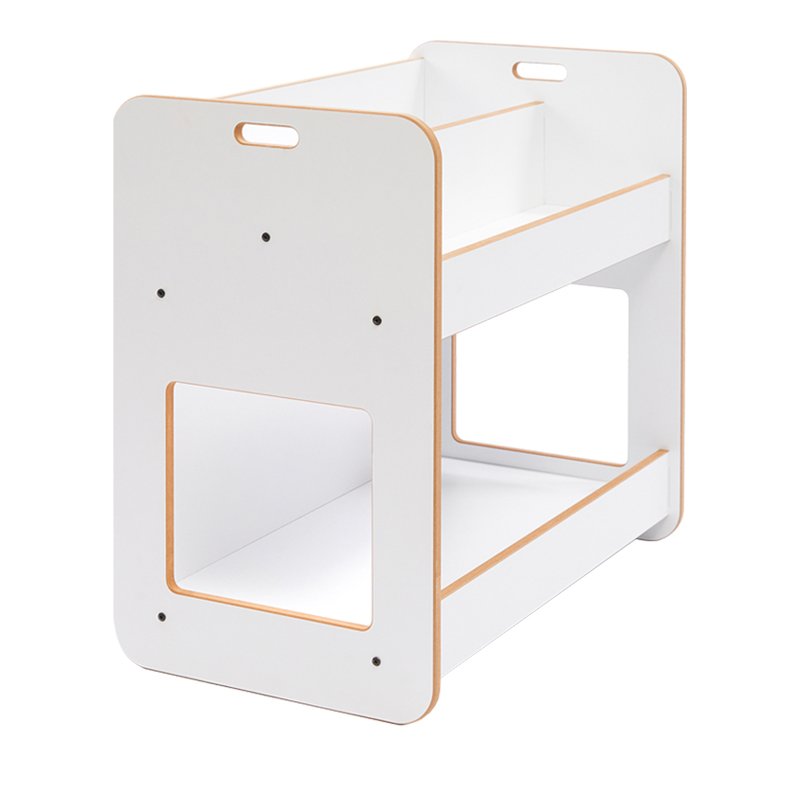 120-000420 Ραφιέρα Dovere pakoworld λευκό mdf 56x34x55εκ - Image 1