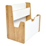 Ραφιέρα Crane pakoworld φυσικό-λευκό mdf 57x34x55εκ