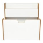 Ραφιέρα Crane pakoworld φυσικό-λευκό mdf 57x34x55εκ - Image 3