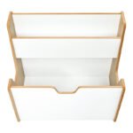 Ραφιέρα Crane pakoworld φυσικό-λευκό mdf 57x34x55εκ - Image 4
