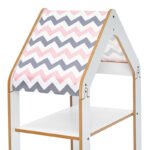 Ραφιέρα τ. Montessori Zoilen pakoworld λευκό-ροζ mdf 50x30x80εκ - Image 3
