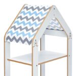 Ραφιέρα τ. Montessori Zoilen pakoworld λευκό-μπλε mdf 50x30x80εκ - Image 4