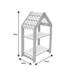 Ραφιέρα τ. Montessori Zoilen pakoworld λευκό-μπλε mdf 50x30x80εκ - Image 5