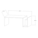 Τραπέζι σαλονιού Poko pakoworld σε oak απόχρωση 86.8x50x32,4εκ - Image 6