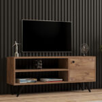 Έπιπλο τηλεόρασης Wison pakoworld σε sonoma απόχρωση 120x29x50εκ