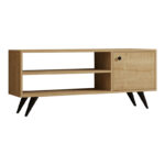 Έπιπλο τηλεόρασης Wison pakoworld σε oak απόχρωση 120x29x50εκ - Image 2