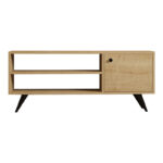 Έπιπλο τηλεόρασης Wison pakoworld σε oak απόχρωση 120x29x50εκ - Image 4