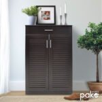 Παπουτσοθήκη-ντουλάπι SANTE pakoworld 20 ζεύγων χρώμα wenge 80x37x123εκ
