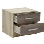 Κομοδίνο OLYMPUS pakoworld με 2 συρτάρια χρώμα castillo-toro 47,5x40,5x40,5εκ - Image 3