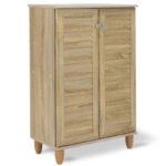 Παπουτσοθήκη-ντουλάπι SANTO pakoworld 10 ζεύγων χρώμα sonoma 60x34,5x91,5εκ - Image 2