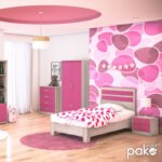 Κομοδίνο παιδικό Looney pakoworld με 2 συρτάρια χρώμα castillo-ροζ 47,5x40,5x40,5εκ - Image 2
