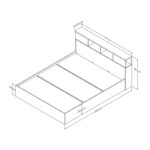 Κρεβάτι OLYMPUS pakoworld σε χρώμα castillo-toro 140x200εκ - Image 5