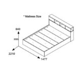 Κρεβάτι OLYMPUS pakoworld σε χρώμα wenge 140x200εκ - Image 6