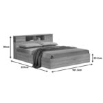 Κρεβάτι διπλό OLYMPUS pakoworld σε sonoma απόχρωση 160x200εκ - Image 4