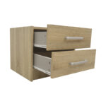Κομοδίνο OLYMPUS pakoworld με 2 συρτάρια σε sonoma απόχρωση 47.5x40.5x40.5εκ - Image 2