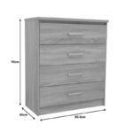 Συρταριέρα OLYMPUS pakoworld με 4 συρτάρια σε sonoma απόχρωση 80.5x40x95εκ - Image 5