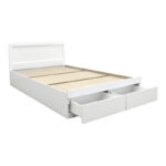 Κρεβάτι Olympus pakoworld με συρτάρι σε λευκή απόχρωση 150x200εκ - Image 4