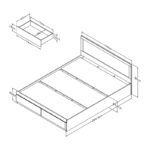 Κρεβάτι Olympus pakoworld με συρτάρι σε λευκή απόχρωση 160x200εκ - Image 7