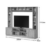 Σύνθετο σαλονιού Ambera pakoworld σε sonoma απόχρωση 200x40x171.5εκ - Image 5