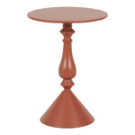 Βοηθητικό τραπέζι Lalou pakoworld μέταλλο σε απόχρωση terracotta Φ40x55εκ - Image 2