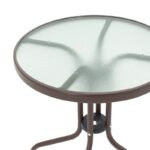 Τραπέζι Watson pakoworld μέταλλο καφέ-γυαλί Φ60x70εκ - Image 3