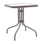 Tραπεζαρία Obbi-Watson pakoworld σετ 3τεμ καφέ μέταλλο-pe rattan 60x60x70εκ - Image 3