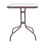 Tραπεζαρία Obbi-Watson pakoworld σετ 3τεμ καφέ μέταλλο-pe rattan 60x60x70εκ - Image 4