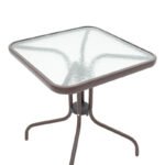 Tραπεζαρία Obbi-Watson pakoworld σετ 3τεμ καφέ μέταλλο-pe rattan 60x60x70εκ - Image 5