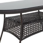 Τραπέζι Cellin pakoworld μέταλλο-pe rattan καφέ 160x80x77εκ - Image 3