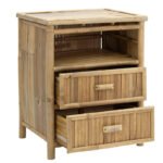 Κομοδίνο Ofra pakoworld bamboo φυσικό 56x46x69εκ - Image 2