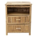 Κομοδίνο Ofra pakoworld bamboo φυσικό 56x46x69εκ - Image 3