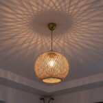 Φωτιστικό οροφής μονόφωτο Leshia pakoworld Ε27 καφέ Φ38x38εκ - Image 3