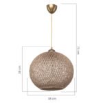 Φωτιστικό οροφής μονόφωτο Leshia pakoworld Ε27 καφέ Φ38x38εκ - Image 5